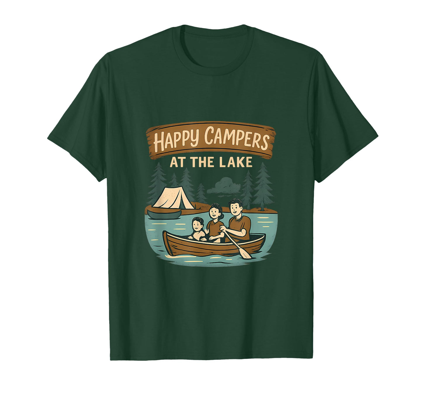 Happy Campers at The Lake Camping Graphic T-Shirt