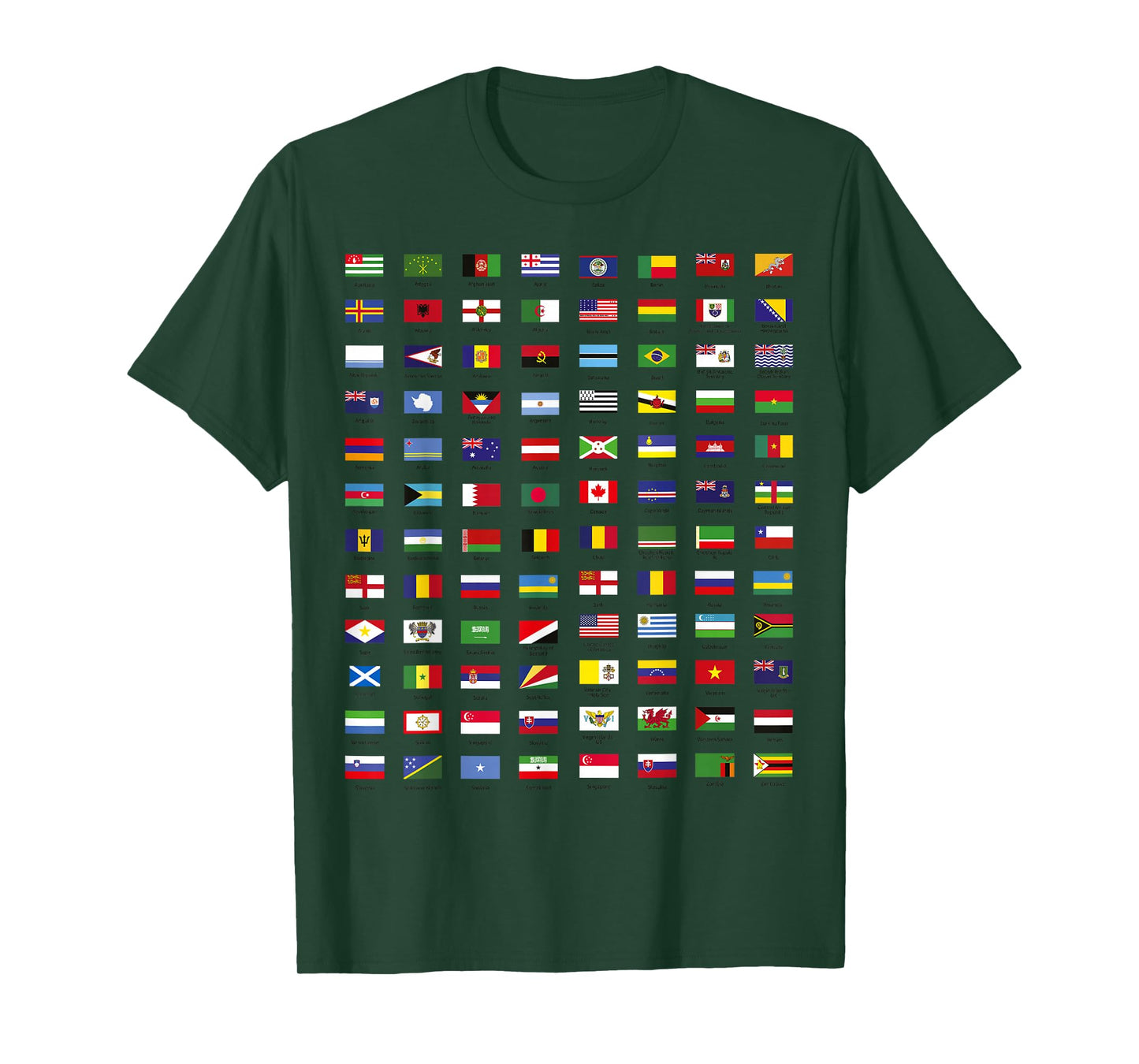 All Countries Flags of The World 287 Flag International Trip T-Shirt
