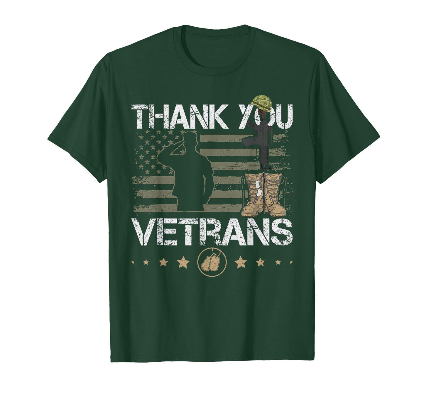 Thank you Veterans Proud Veteran Usa Flag Veterans Day T-Shirt