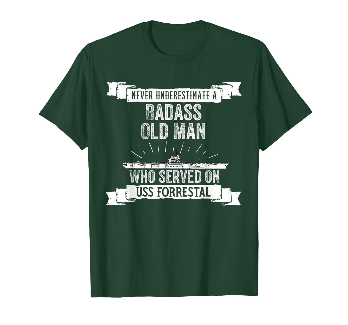 United States Military Aircraft Carrier Designs Never Underestimate USS Forrestal CV-59 Aircraft Carrier T-Shirt