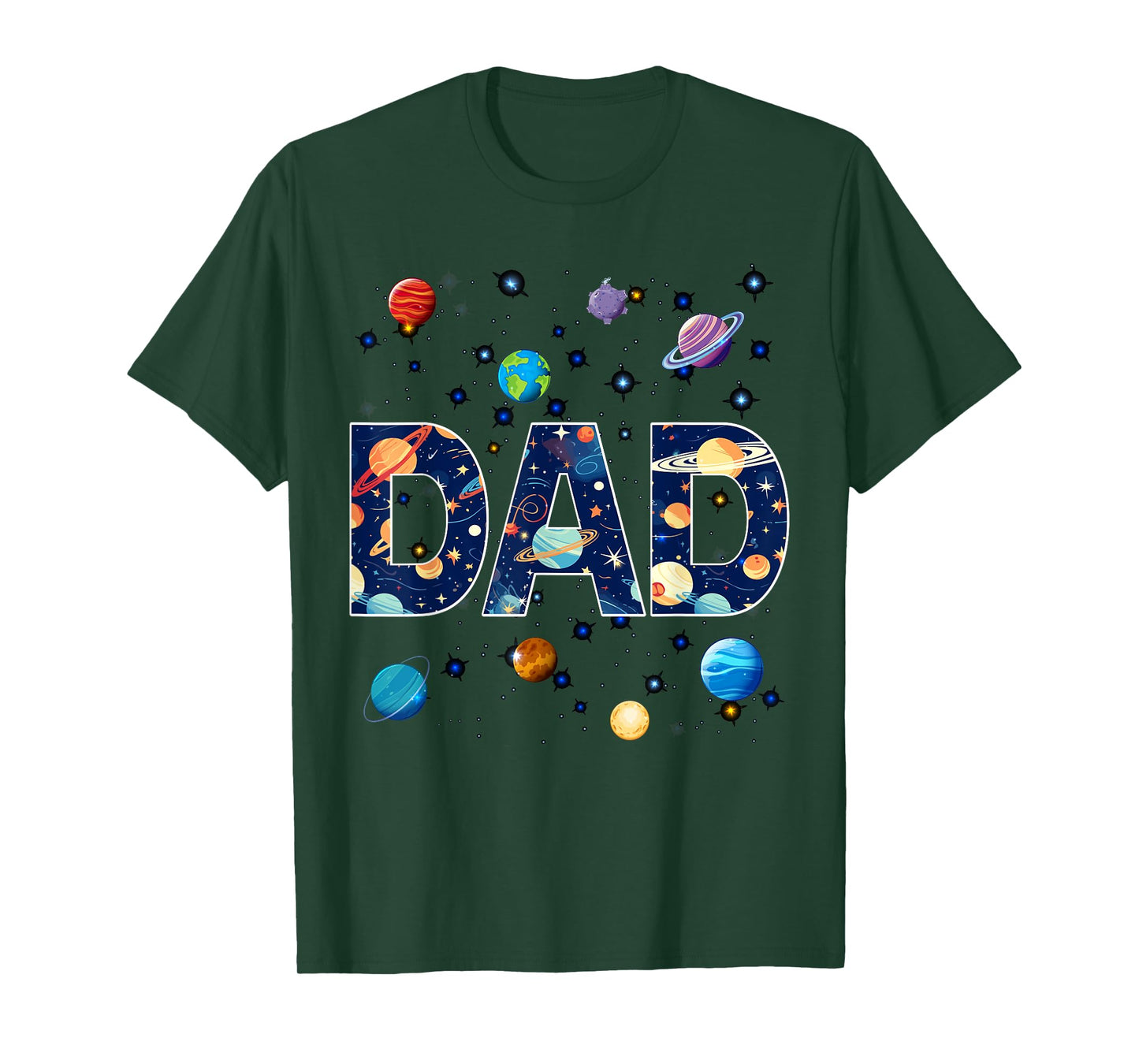 Dad Outer Space Galaxy Birthday T-Shirt