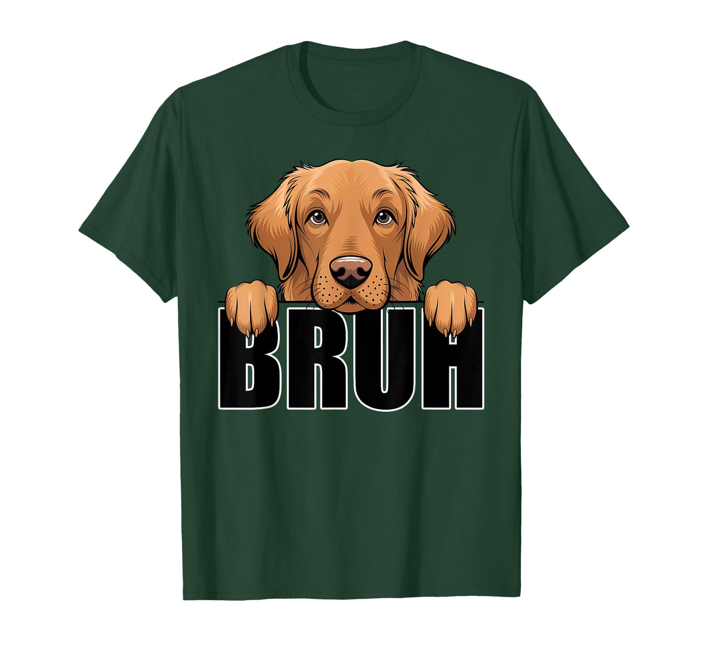 Funny Golden Retriever Bruh Cute Dog Lover Men Boys Kids T-Shirt