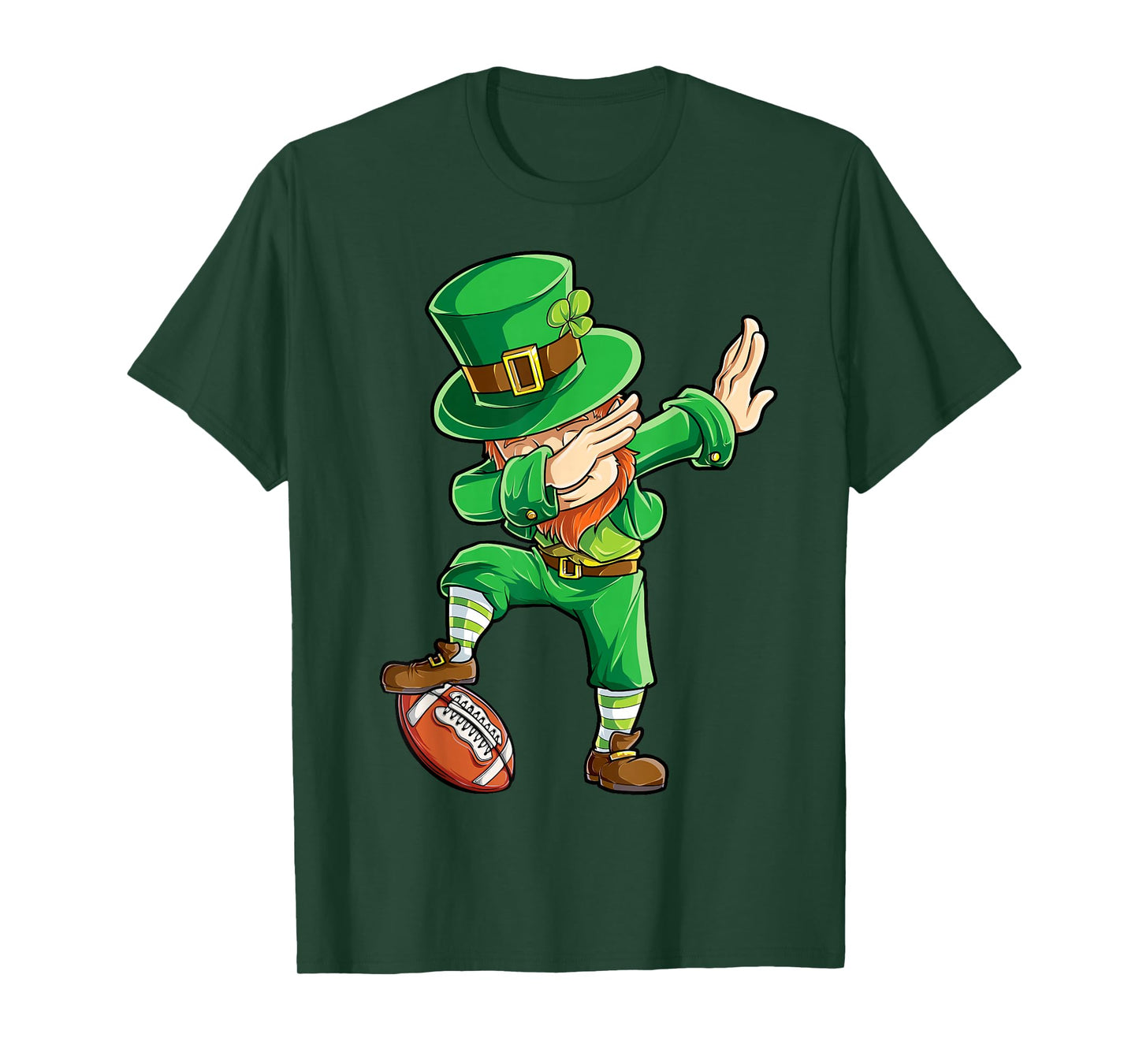 Dabbing Leprechaun Football St Patricks Day Boys Men Sports T-Shirt