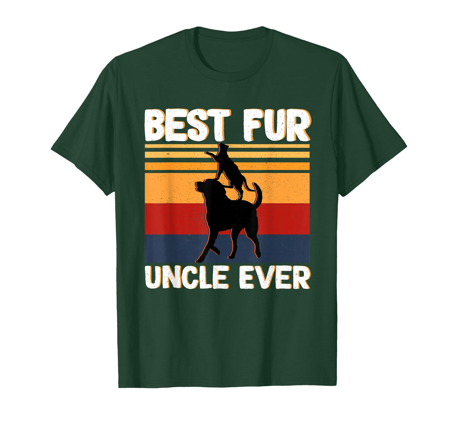 Best Fur Uncle Ever Funny Vintage Retro Dog and Cat Owner T-Shirt