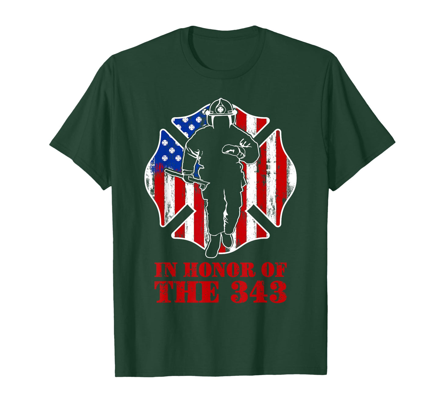 In Memory And Honor We Will Never Forget 343 Firefighter T-Shirt