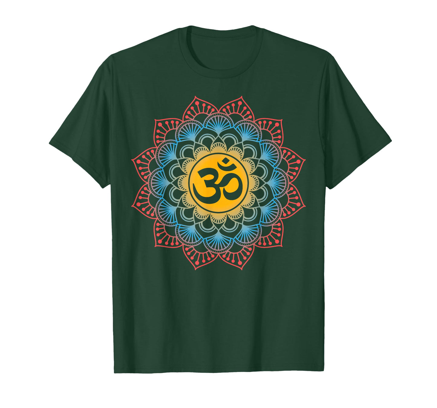 Om Symbol Mandala Flower Meditation Workout Yoga Lover T-Shirt