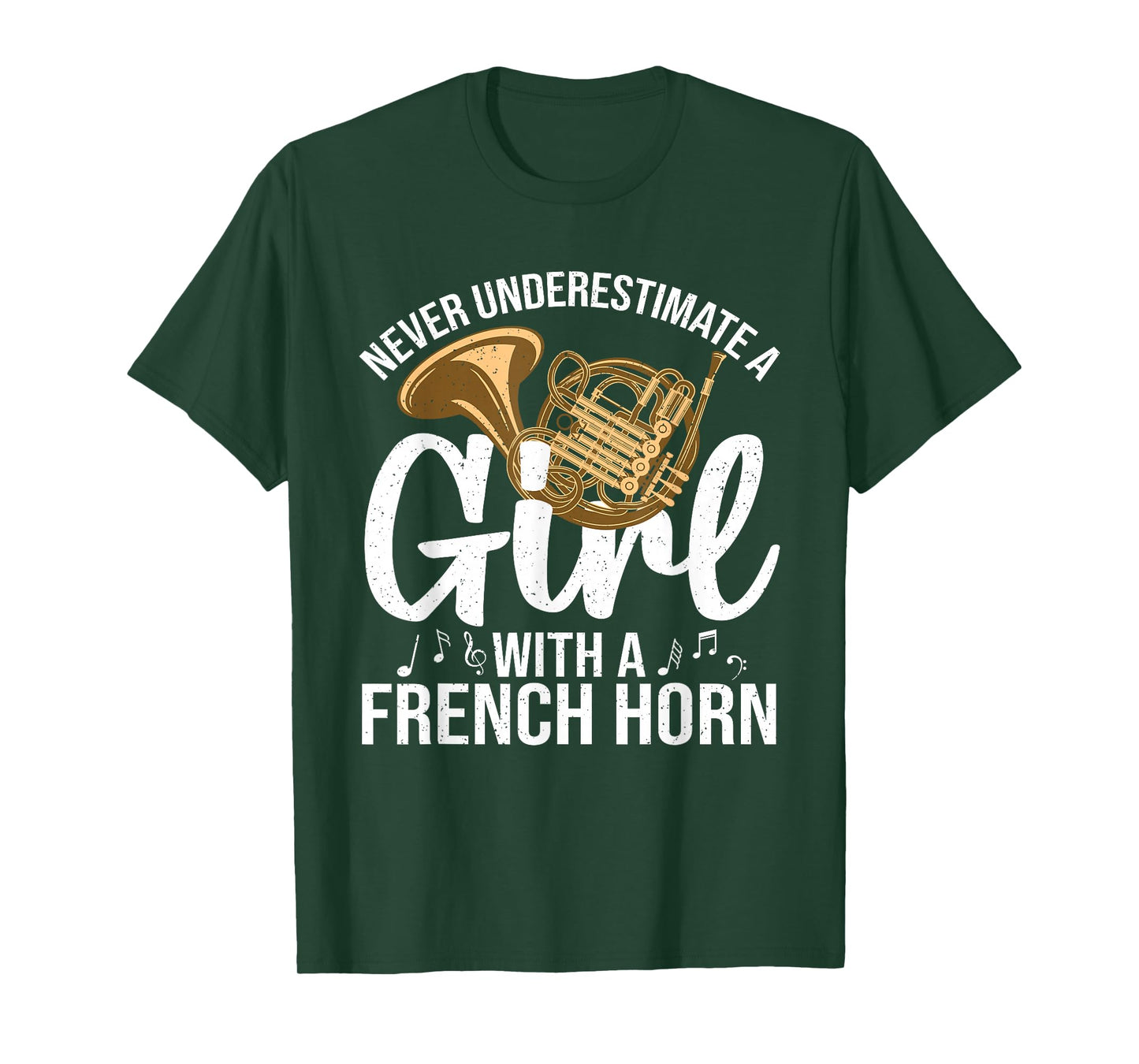 Best French Horn Art For Women Girls French Horn Lover T-Shirt