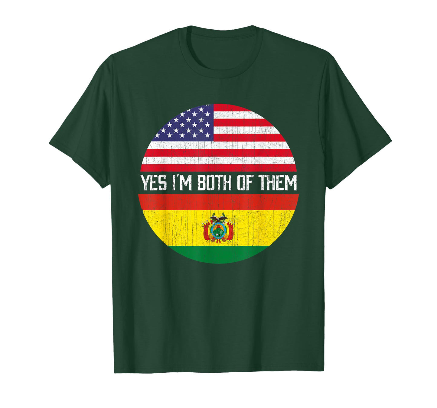 Half American Half Bolivian USA Flag Family Heritage T-Shirt for Women Kids Men