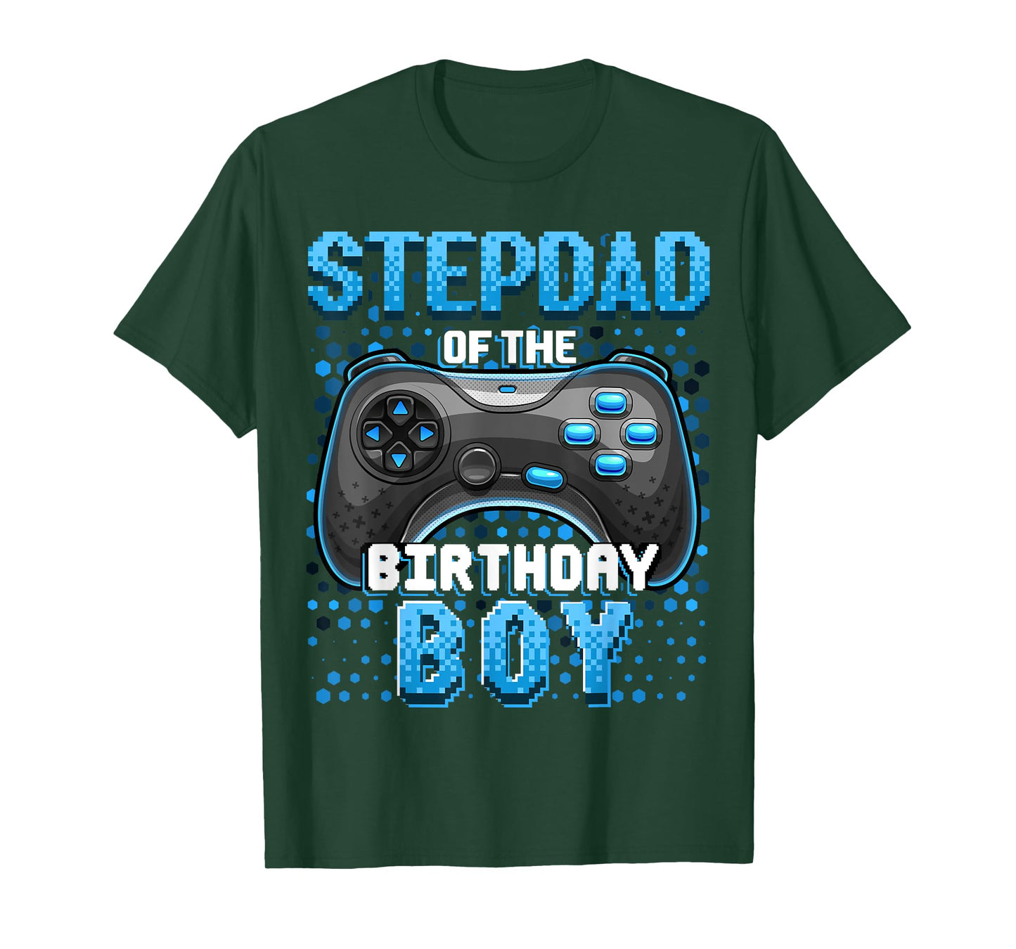 Stepdad of the Birthday Boy Matching Family Video Game Party T-Shirt