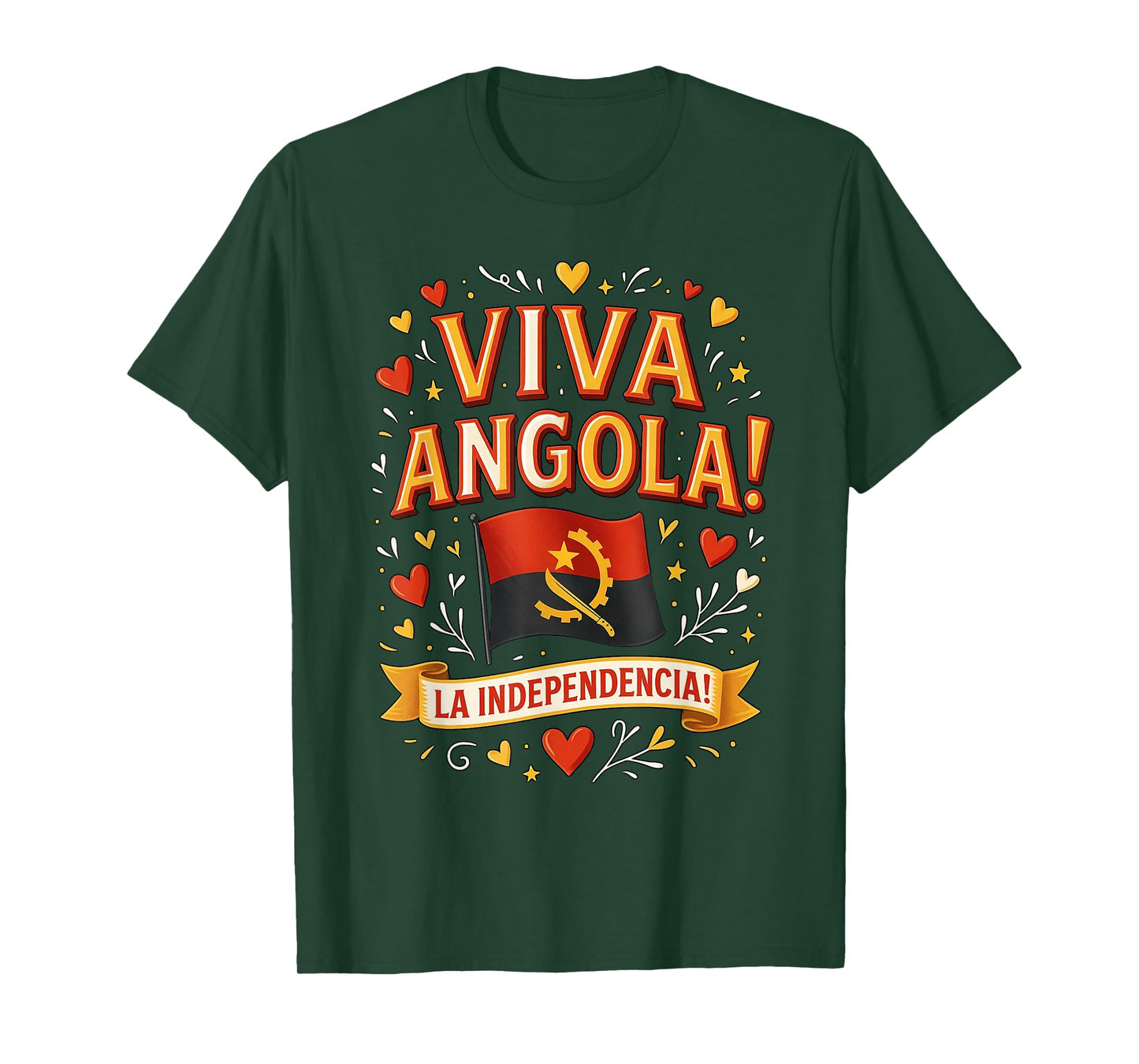Viva Angolia La Independencia Angolia Independence Day T-Shirt