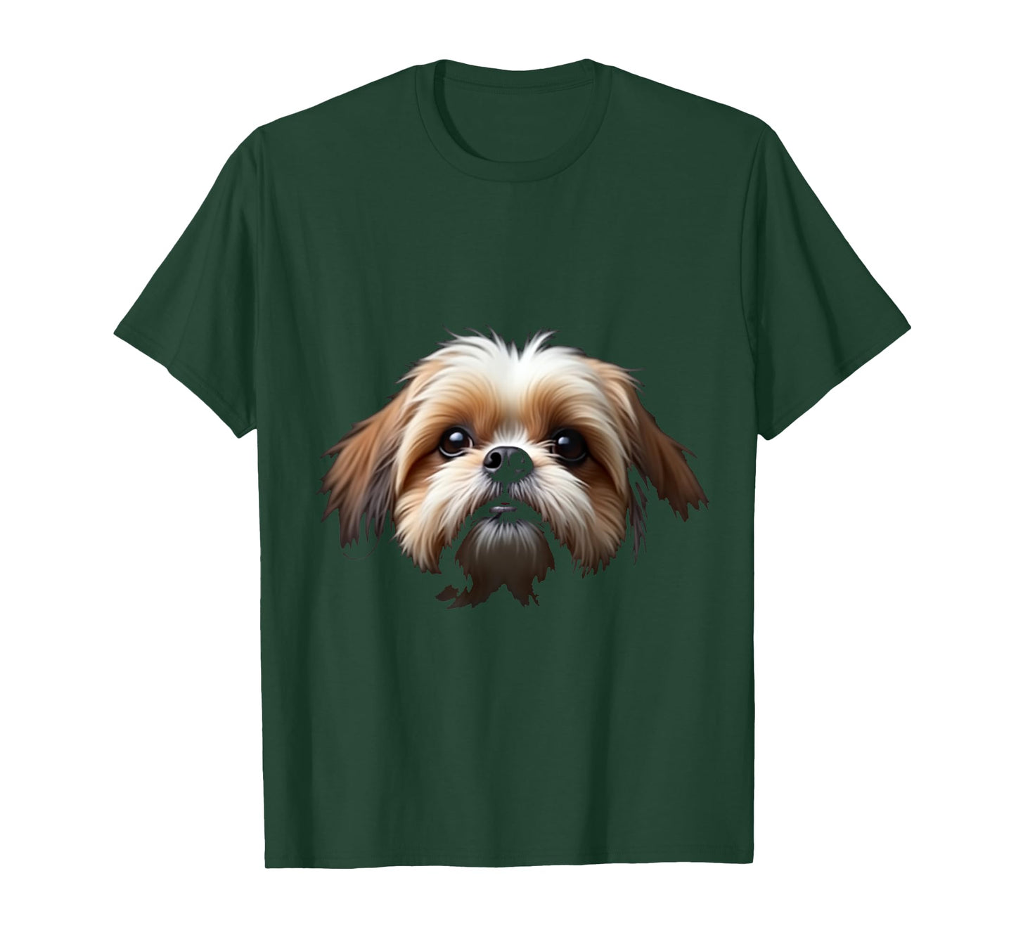 Black Shih Tzu Dog Shih Tzu Face T-Shirt