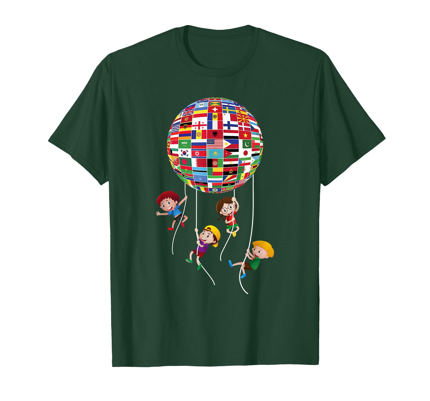 Flags Of The World Cultural Diversity Kids Around The Globe T-Shirt