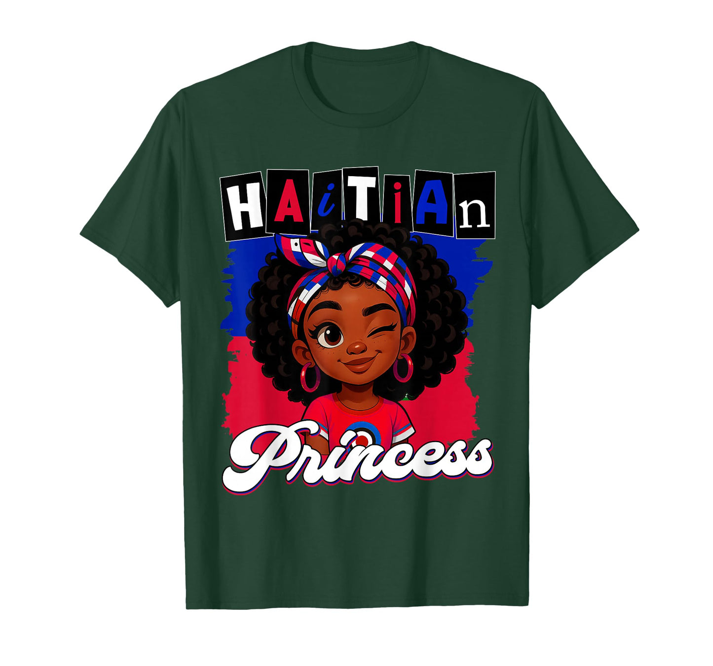 Haitian Princess Ayiti Pride Haiti Flag Day Girls Gifts T-Shirt
