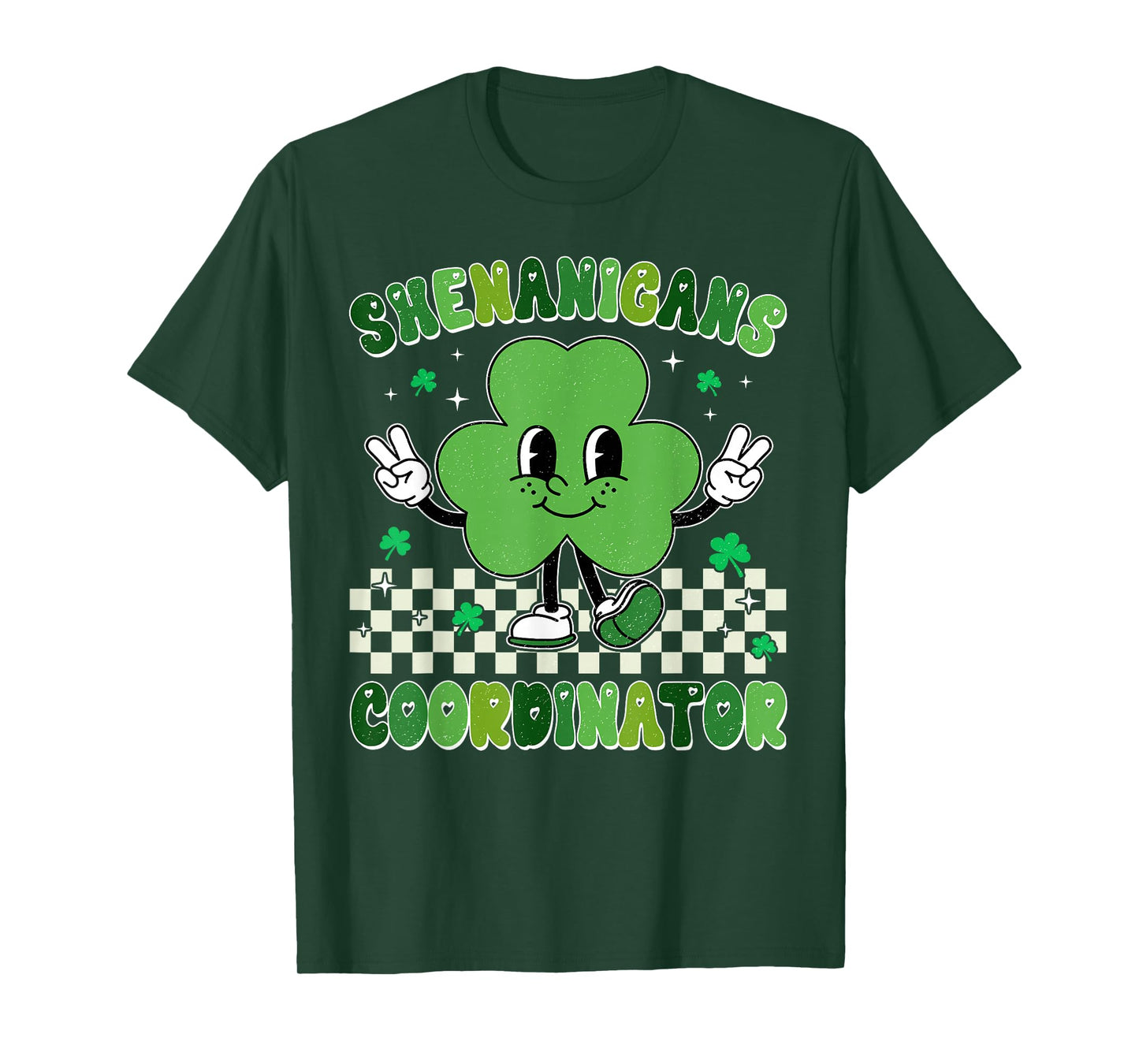 Funny Shenanigans Squad Teacher Retro St Patrick's Day T-Shirt