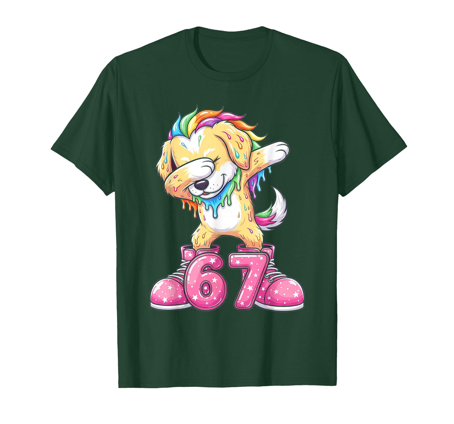 67 Christmas Funny 67 Brainrot Youth Kids Dog 67 T-Shirt