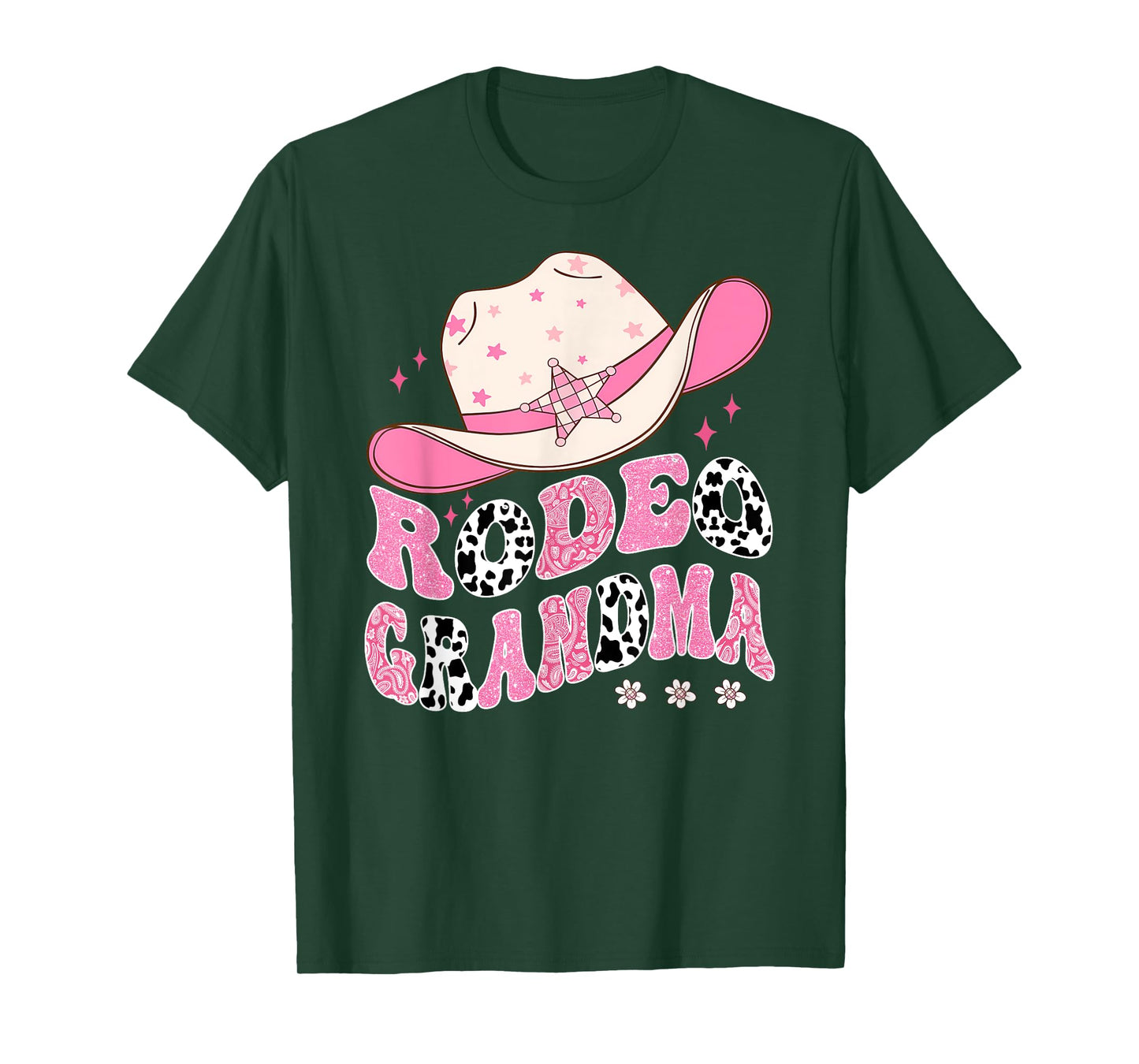 Rodeo Grandma Pink CowGirl 1St Birthday Family Matching T-Shirt