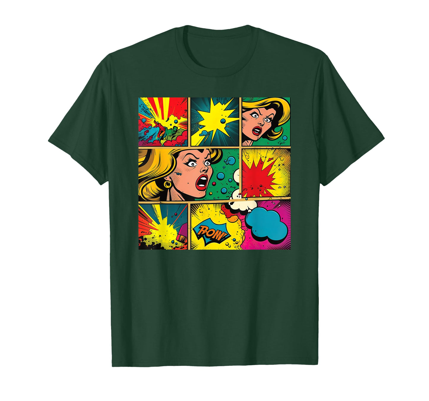 Funny Retro Comic Pop Art Shirt Fun Cartoon Comics Manga Tee T-Shirt
