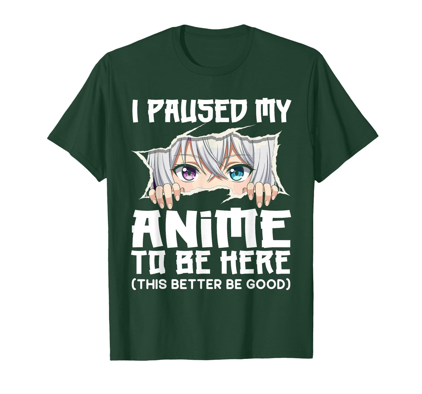I Paused My Anime to Be Here Funny Otaku Manga Girl Peeking T-Shirt