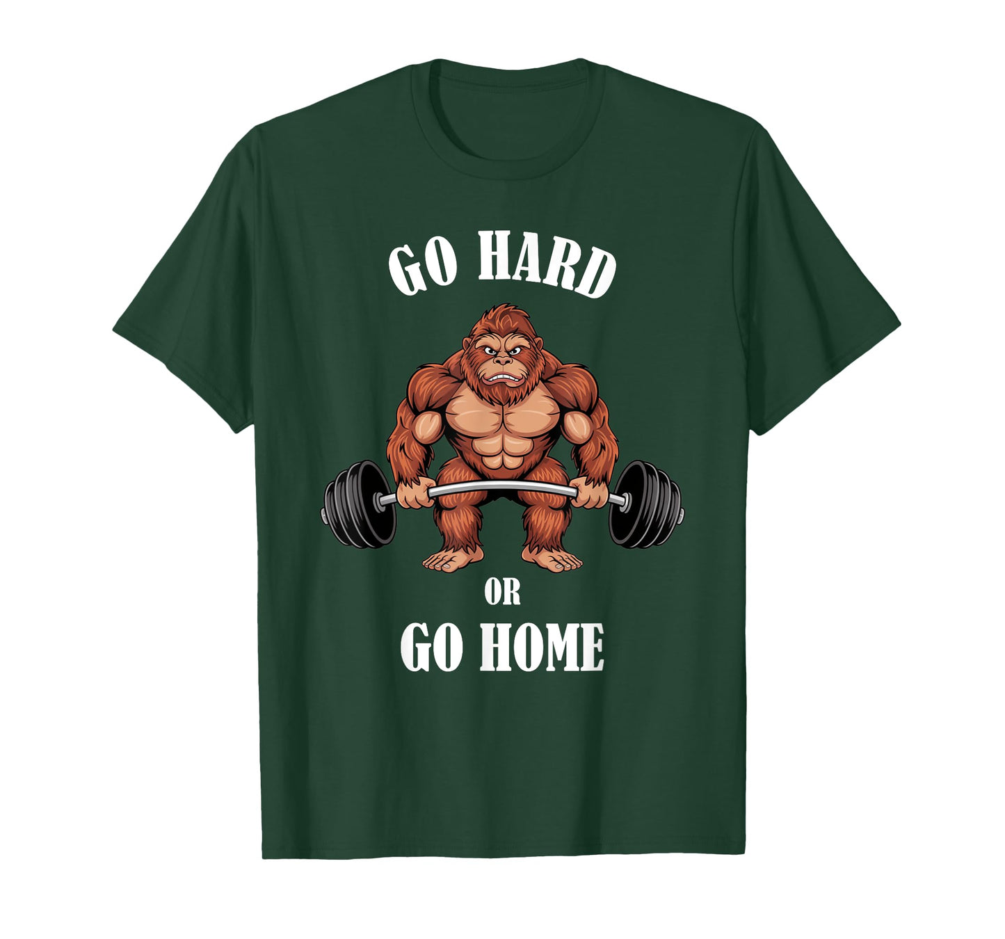 Bigfoot Workout Shirt Bigfoot Weightlifting Gym T-Shirt
