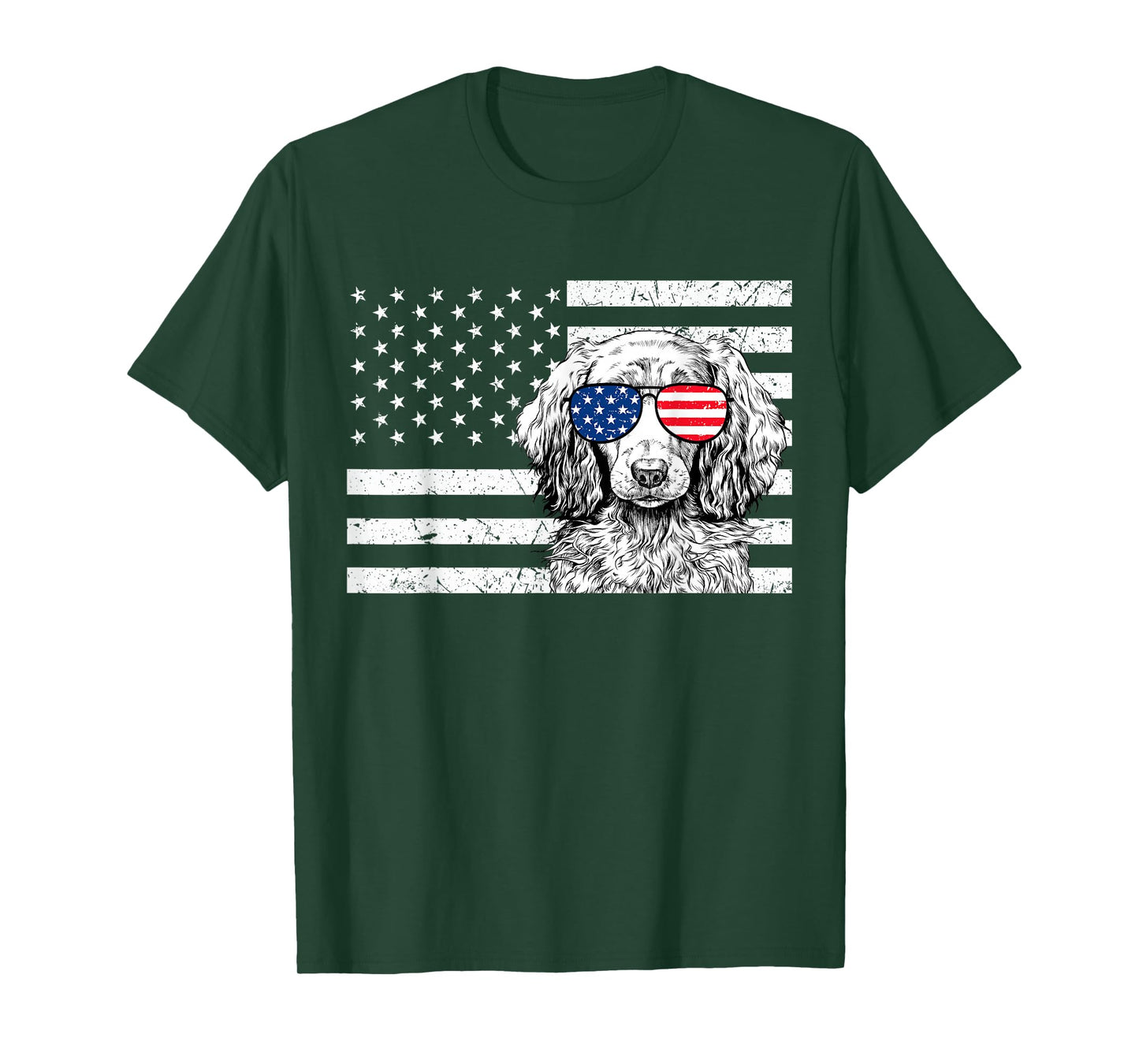 Dachshund Weiner Dog 4th of July US American Flag Patriotic T-Shirt
