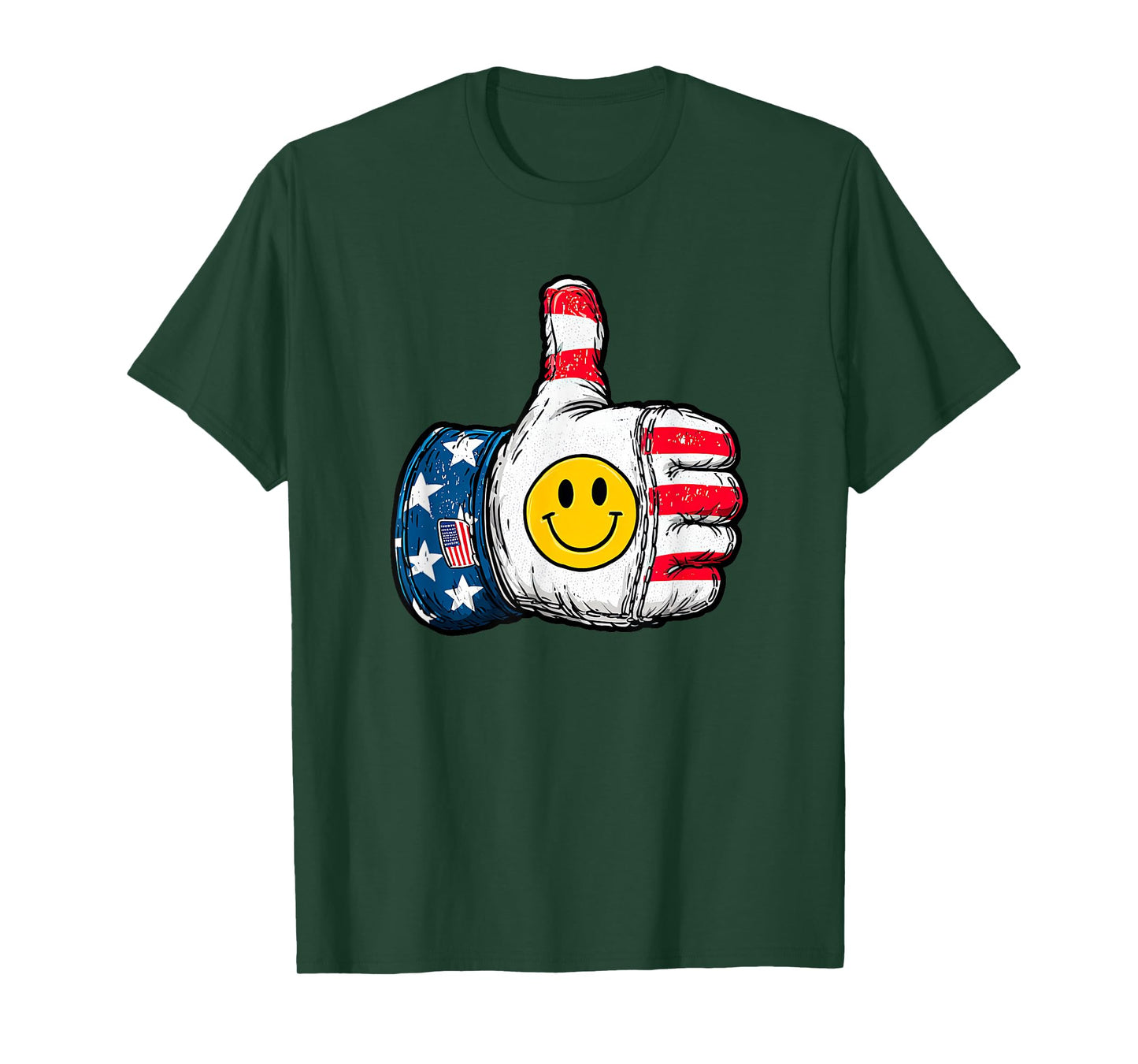 Awesome Smile and Thumb Up in US Colors T-Shirt
