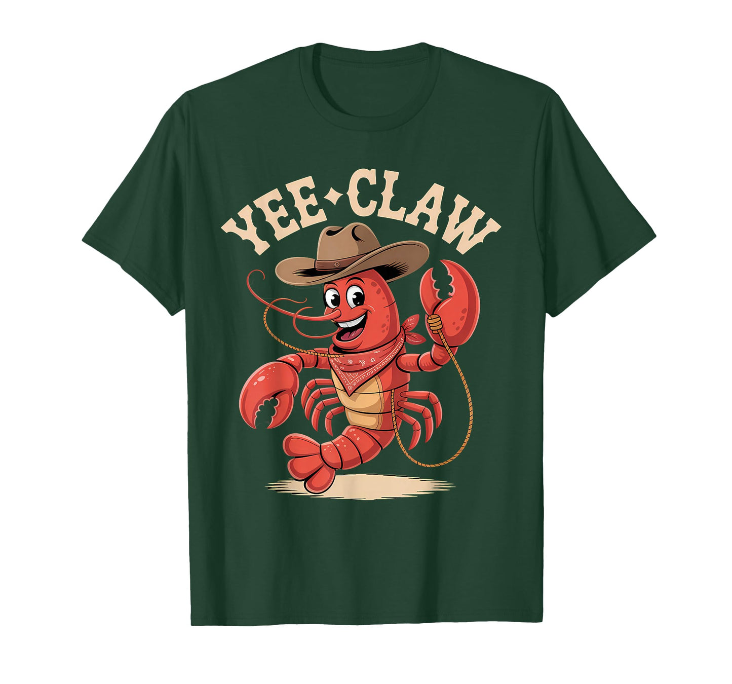 Yee Claw Western Country Cowboy Crawfish Seafood Lobster T-Shirt