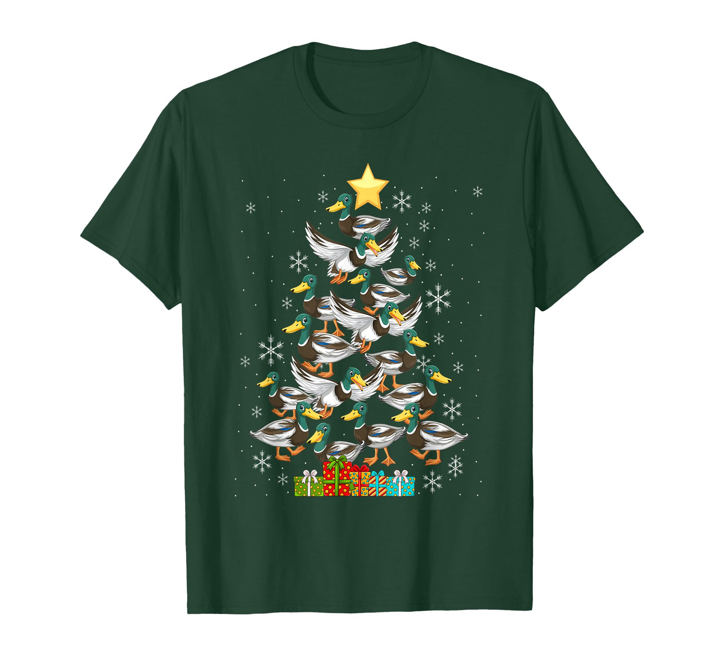 Mallard Duck Christmas Tree Costume Duck Lover T-Shirt