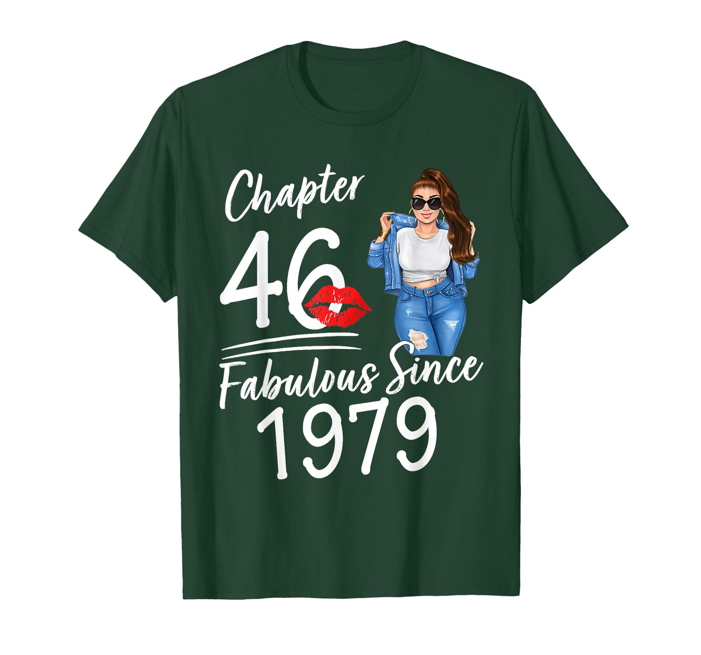 Chapter 46 Fabulous Since 1979 46th Birthday Women Melanin T-Shirt