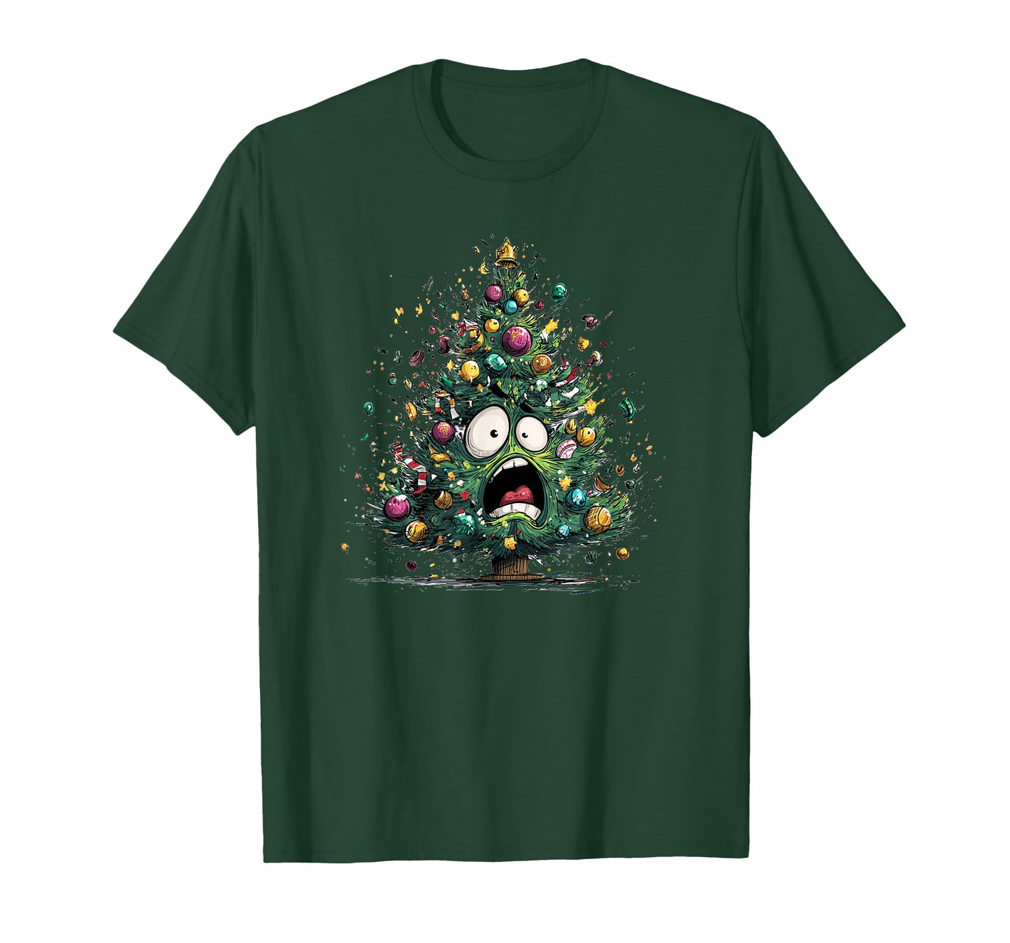 Funny Stressed Out Christmas Tree Costume T-Shirt