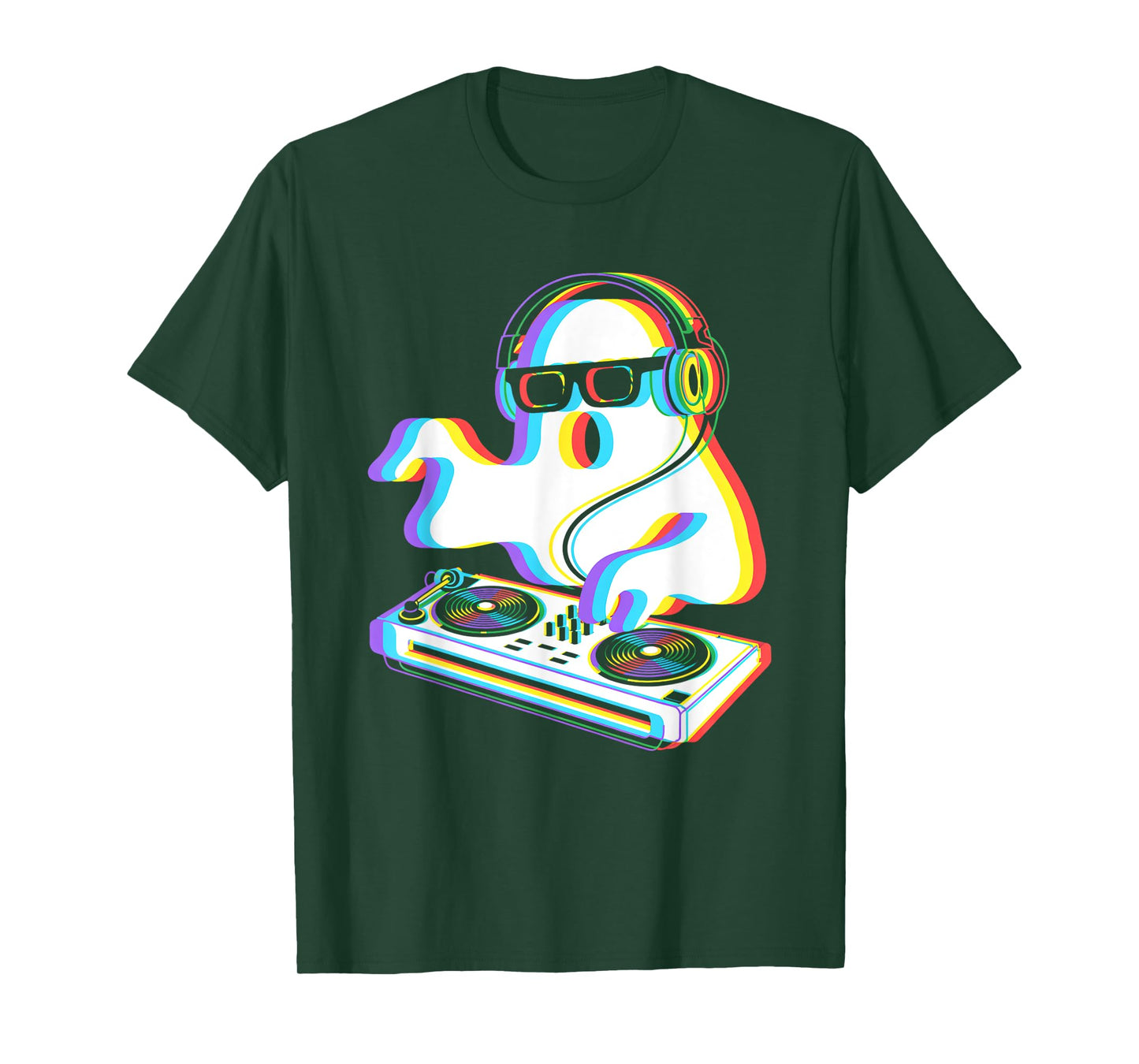 House Music ghost dj Optical Illusion EDM halloween Rave DJ T-Shirt