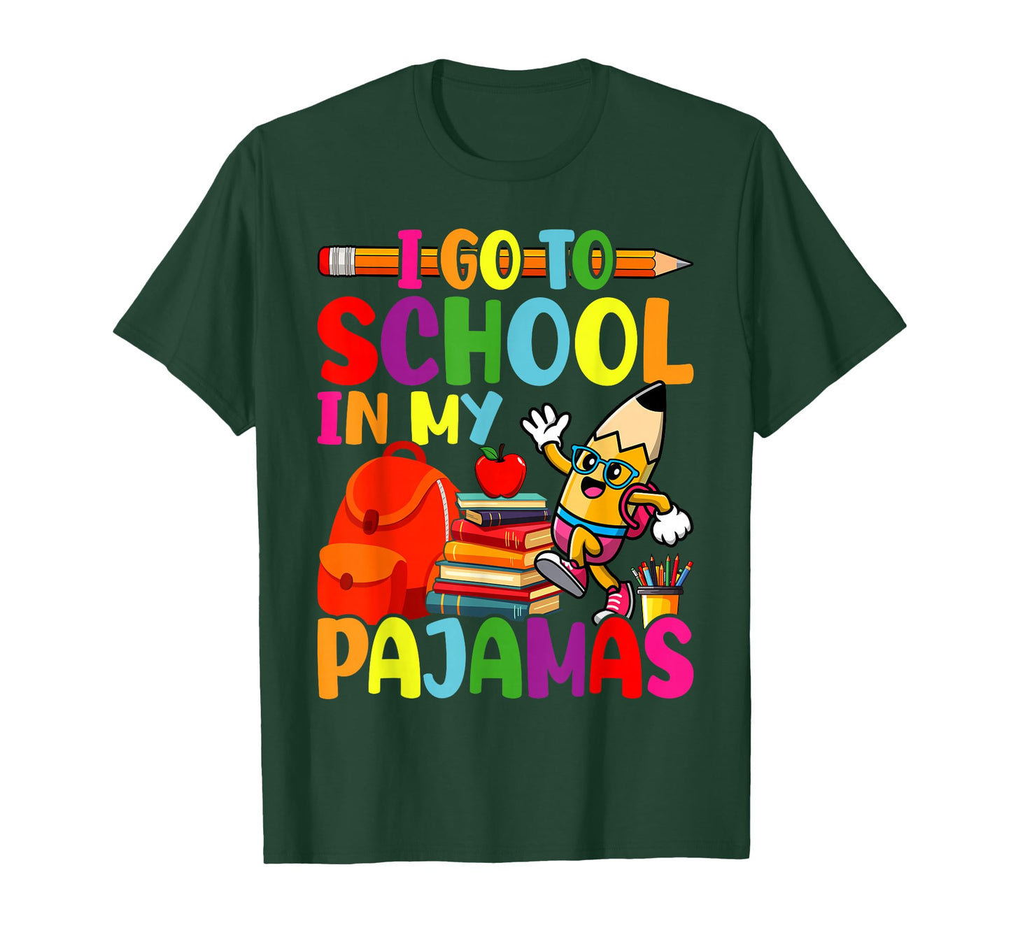 I Go To School In My Pajamas - Online Virtual Home Schooling T-Shirt