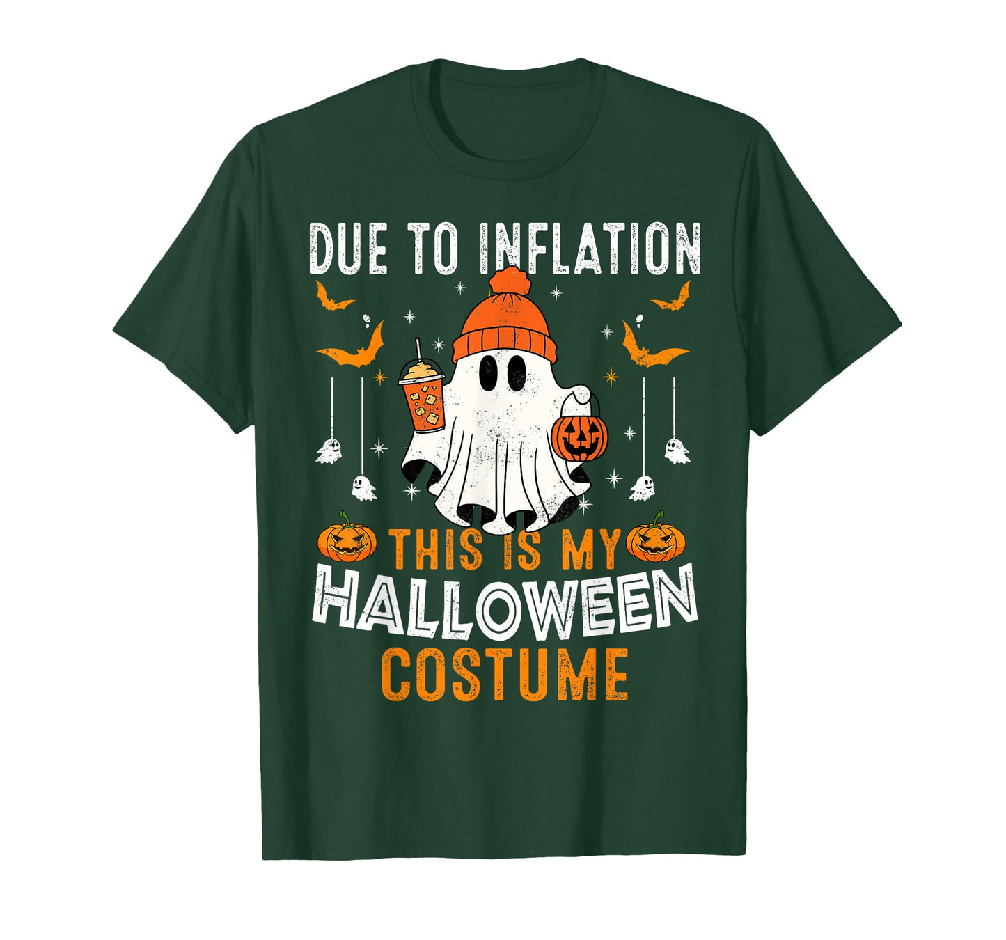 Due To Inflation This Is My Halloween Costume Funny Pumpkins T-Shirt