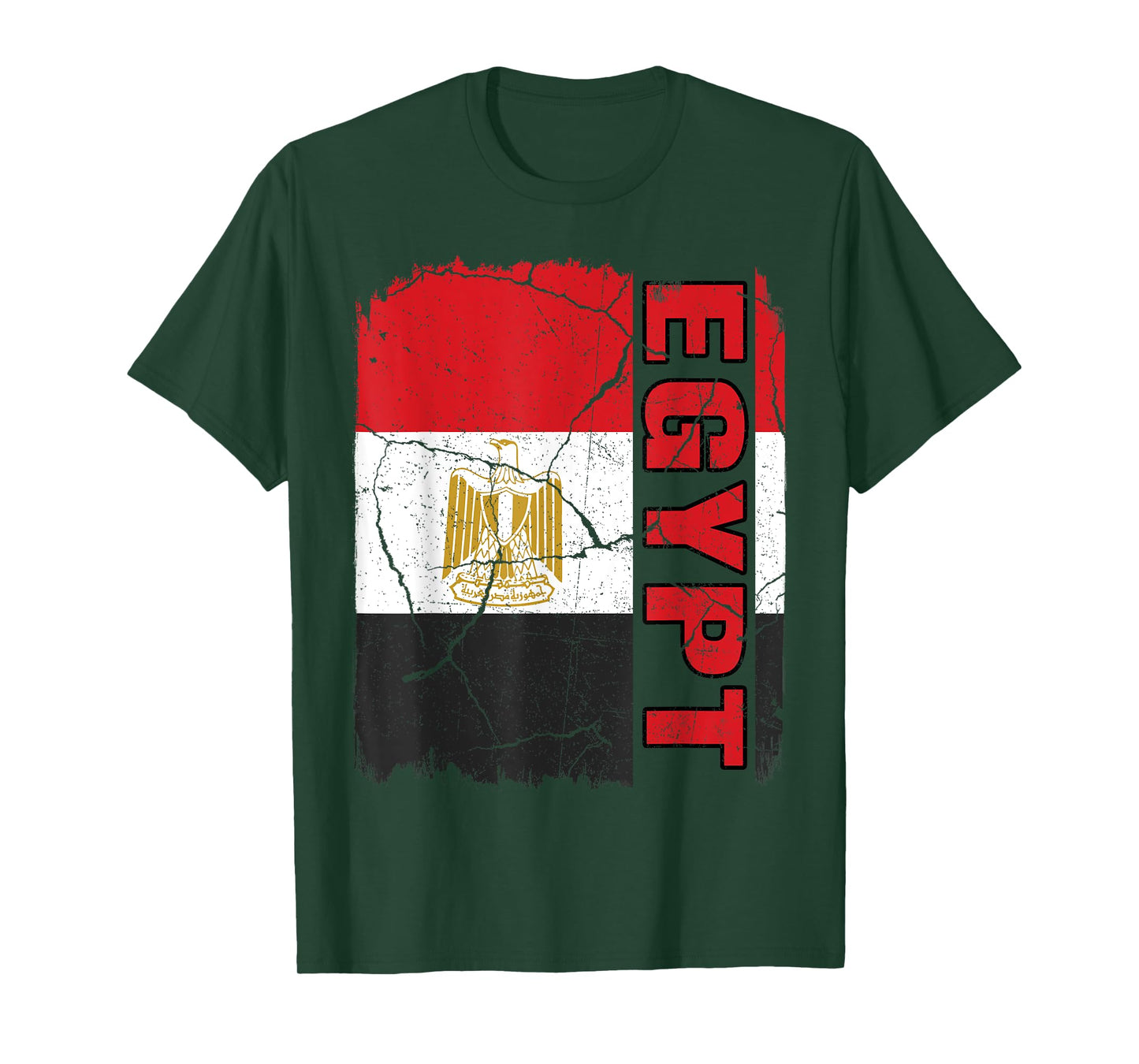Vintage Egyptian Flag Egypt Pride Roots Heritage Gift T-Shirt