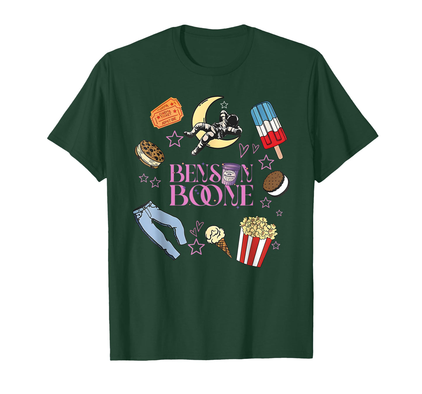 Ben Son Boone Name Tee Fan Music Retro Aesthetic Ice Cream T-Shirt