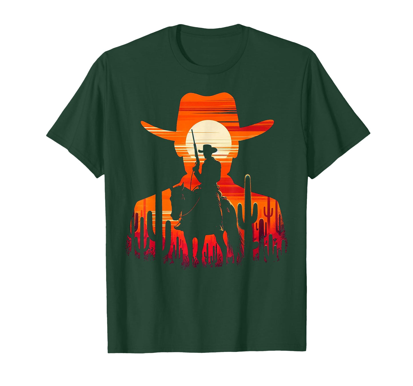 Cowboy Texas Rodeo Bull Western Cowboy Hat Wild West T-Shirt