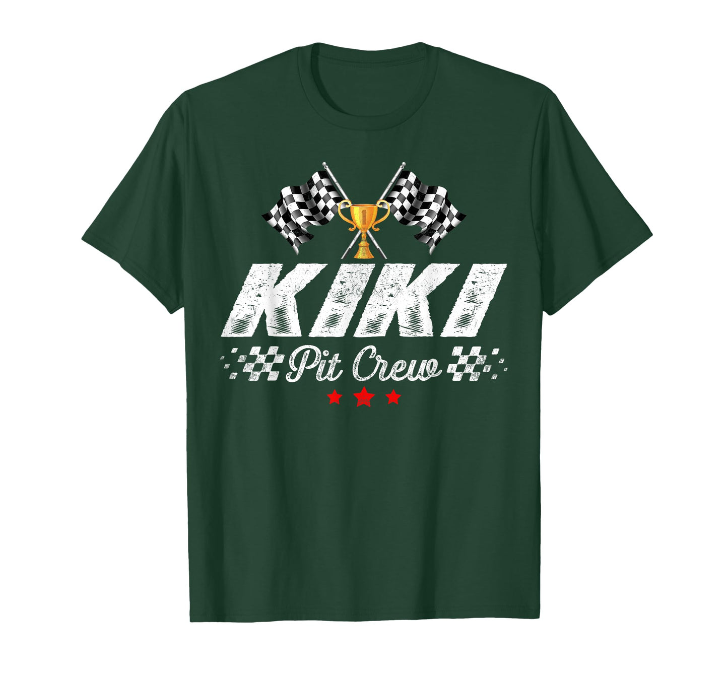 Kiki Pit Crew Race Car Racing Birthday Party Matching T-Shirt