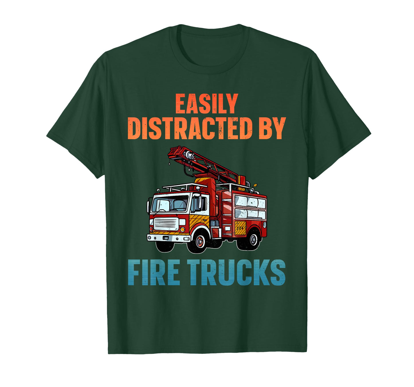 Cute Firefighter Design For Men Women Fireman Fire Truck T-Shirt
