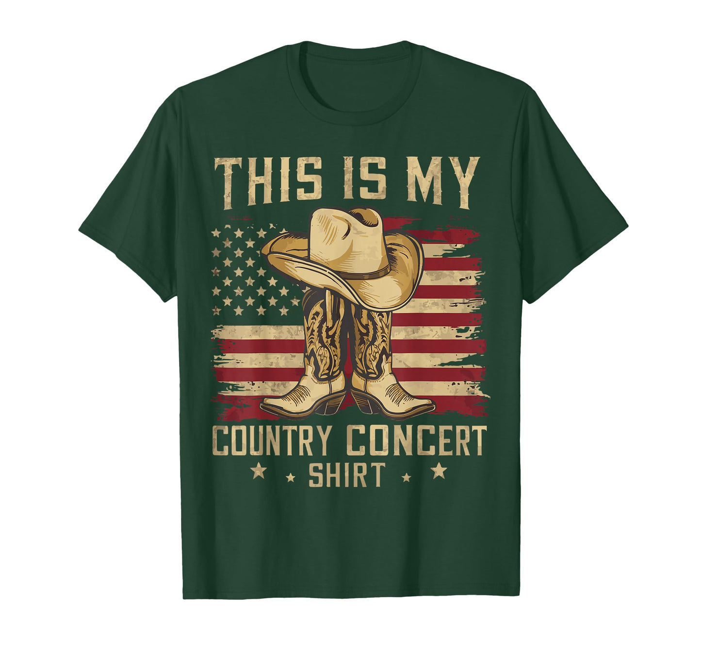 This Is My Country Concert Shirt T-Shirt, Small, Black
