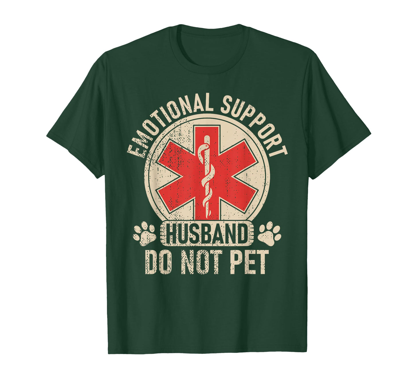 Emotional Support Husband Funny Marriage Tee for Relaxed T-Shirt