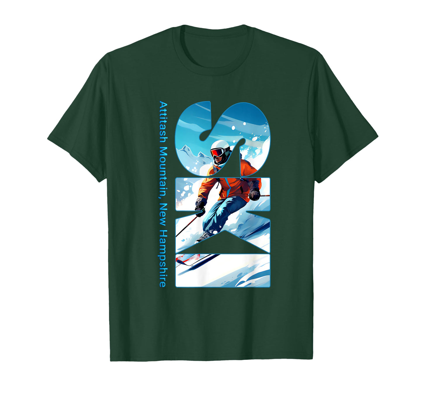 Attitash Mountain Cool Skiing Vacation Ski Outdoor Skier T-Shirt