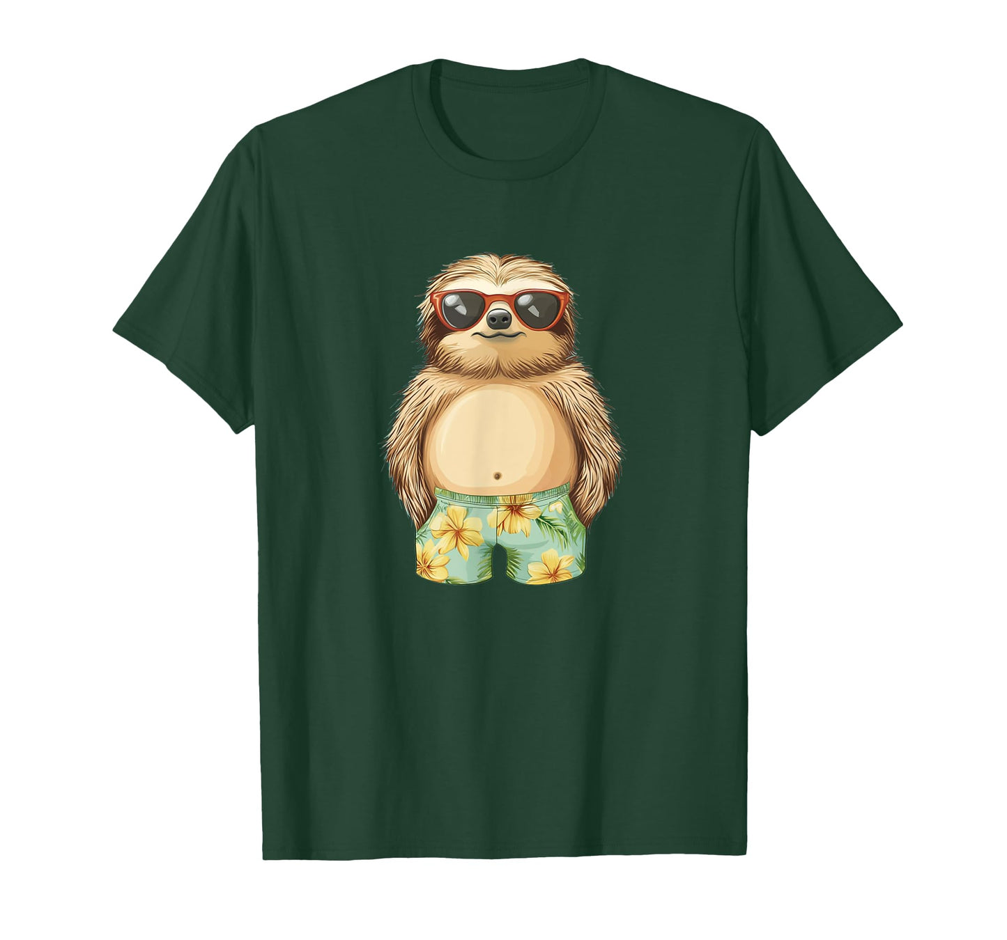 Sloth in Swimsuit Costume for Shorts and Sloths Lovers T-Shirt