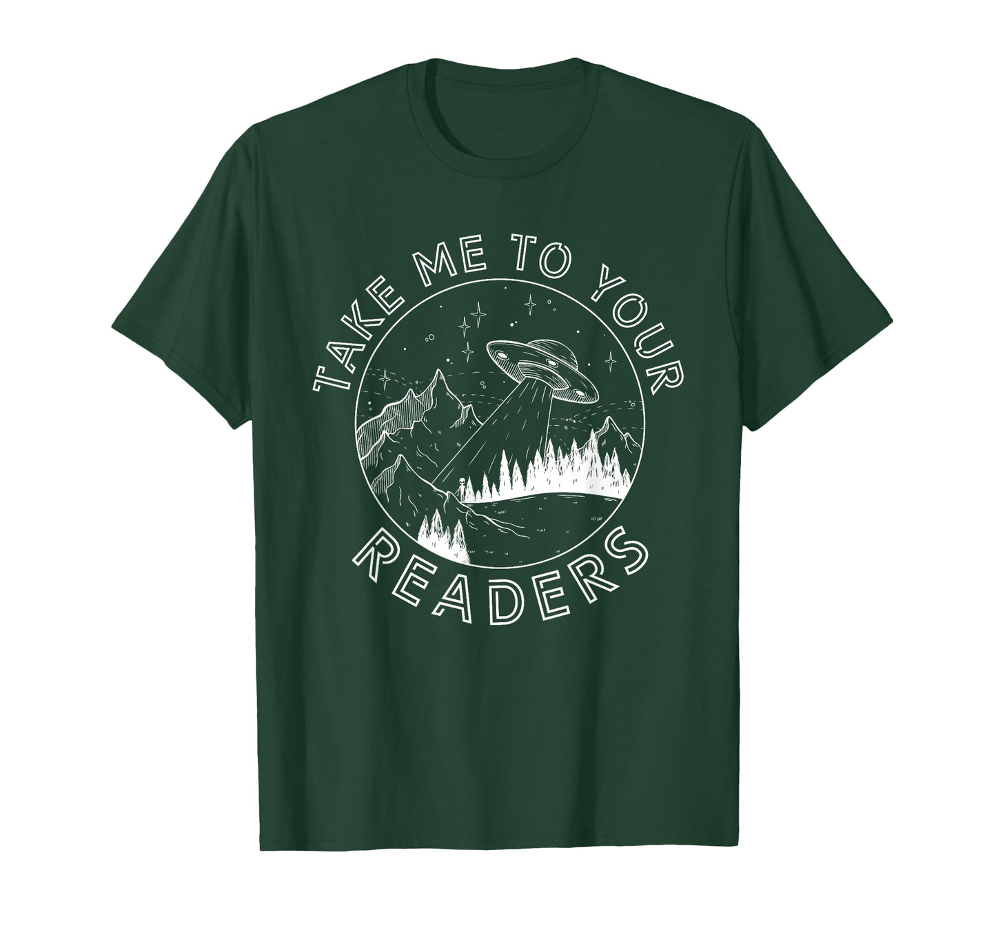 Take Reading English Teacher Library Alien Space T-Shirt T-Shirt