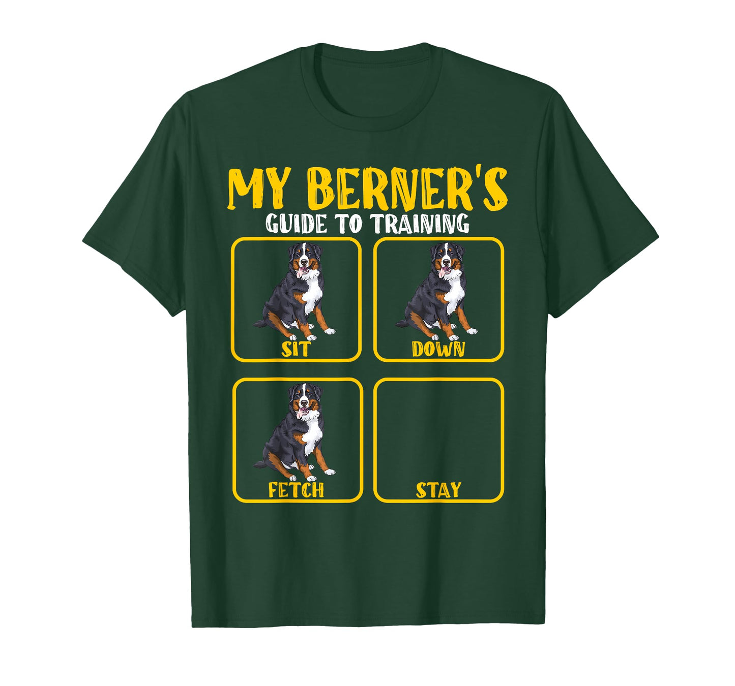 Funny Bernese mountain dog berner training guide moms dads Men Women Kids T-Shirt