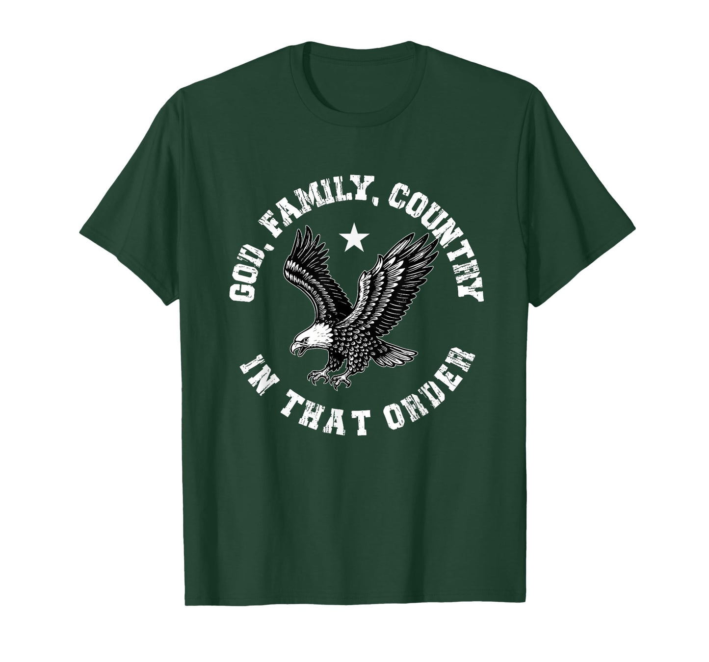 god Family Country in That Order American Flag Patriot USA T-Shirt