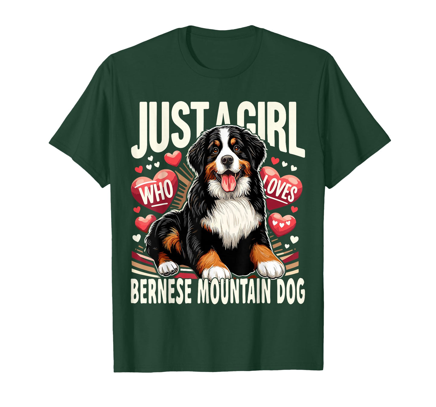 Just a Girl Who Loves Bernese Mountain Berner Dog T-Shirt