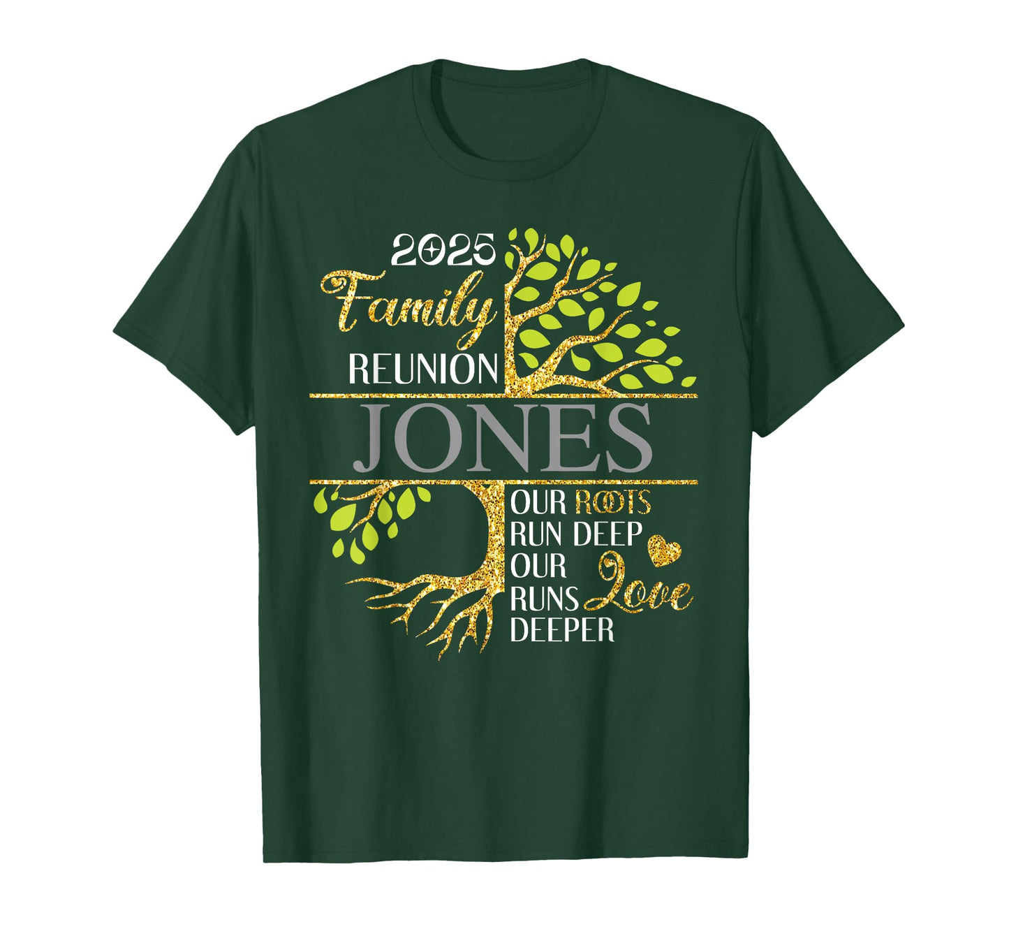Jones Family Tree Funny Family Reunion 2025 Men Women Kids T-Shirt