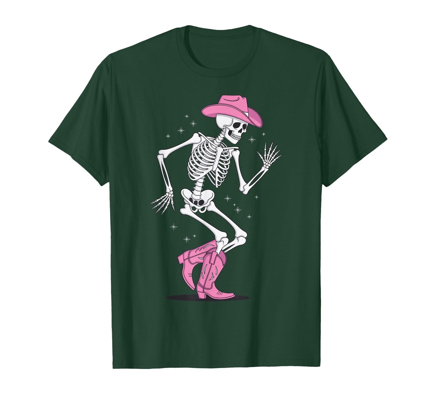 Skeleton Line Dance Halloween Western T-Shirt