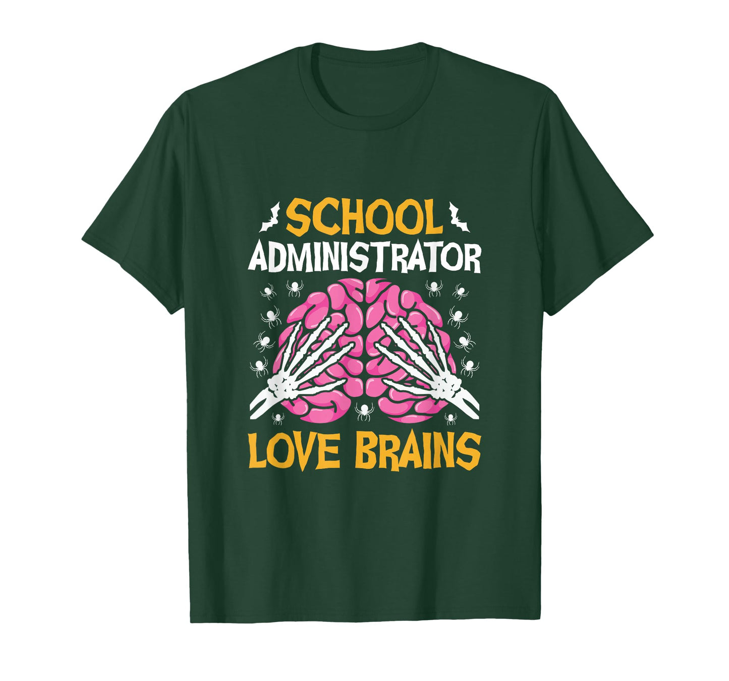 School Administrator Love Brains Funny Halloween School T-Shirt