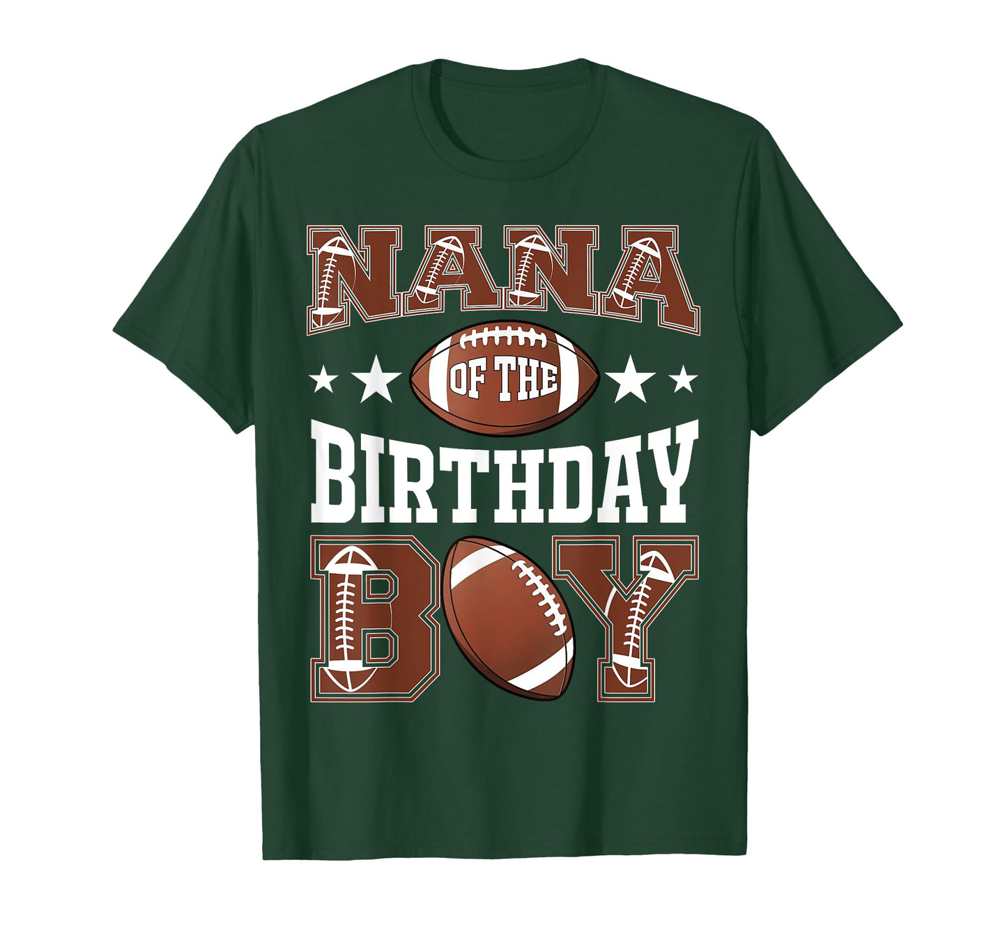 Nana Of The Birthday Boy Football Game Day T-Shirt