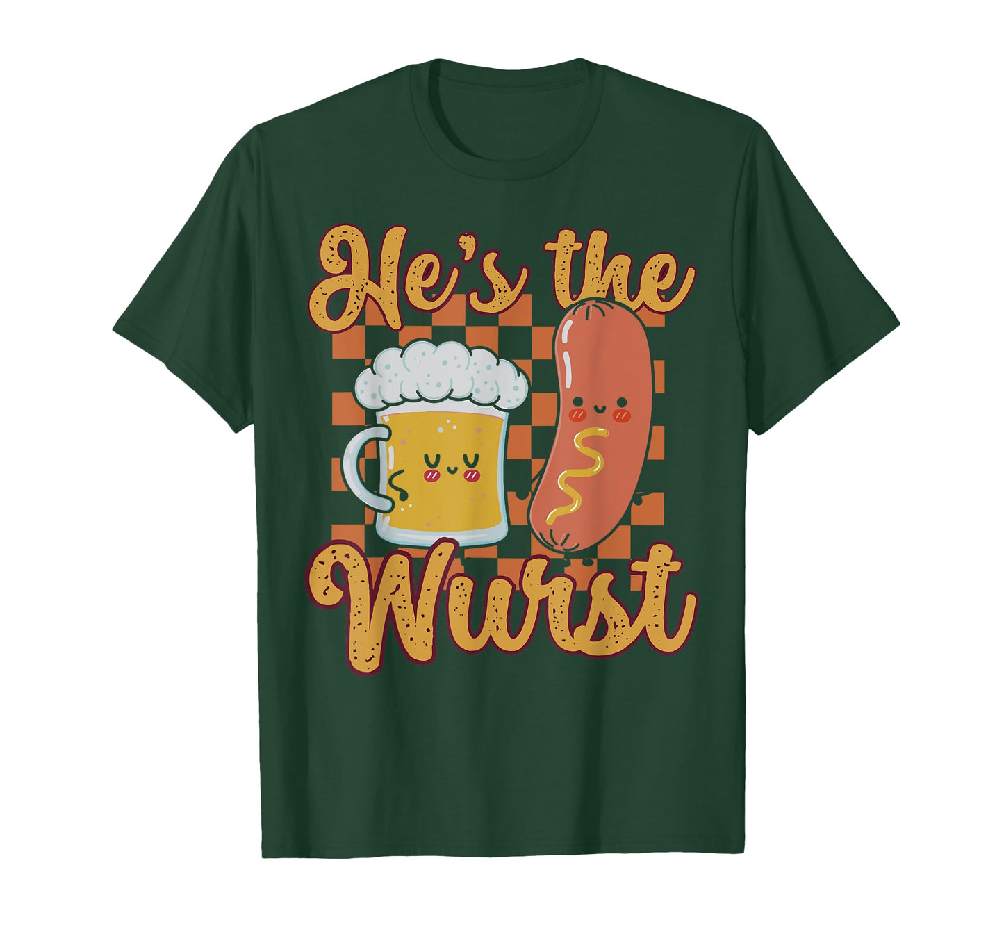 Oktoberfest German Drinking He's The Wurst Couple Matching T-Shirt